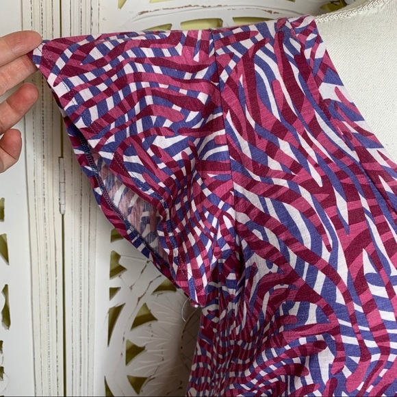 Anthropologie T. La Flutter Sleeve Zebra Tee - Picture 3 of 6